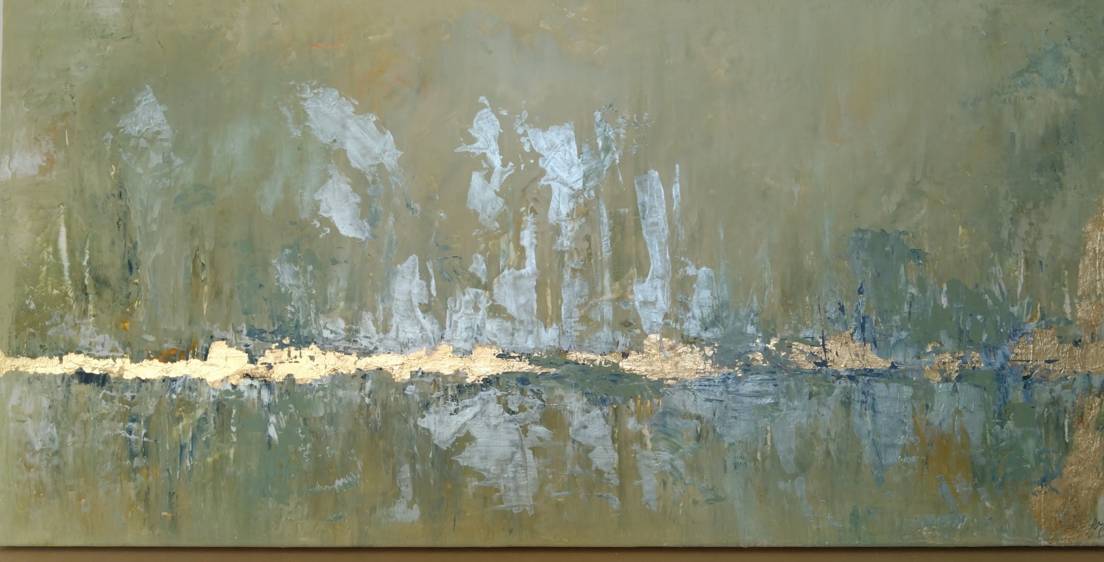 Gold02, acrylic on canvas 50x100cm